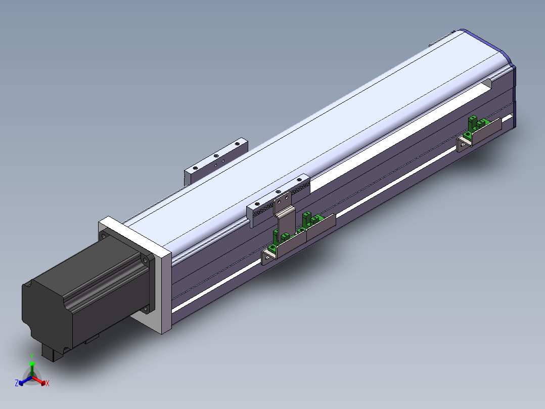 电动滑台模组SDM75直连模型正等轴测图