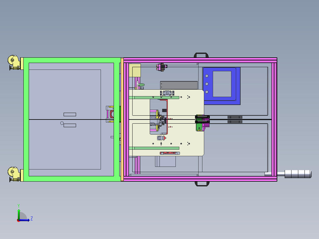 汽车连接器伺服折弯设备左视图