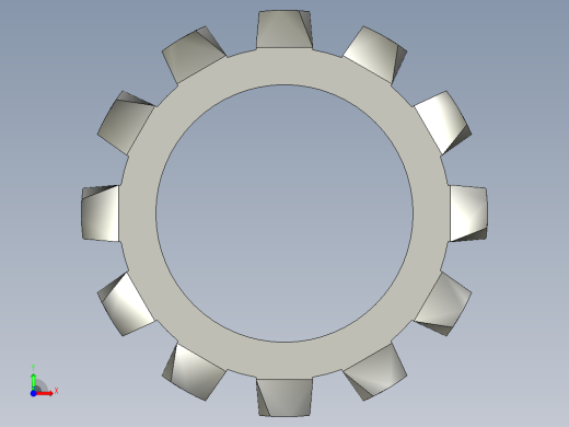 垫圈 外牙锁 公制-EXTERNAL TOOTH LOCK WASHER for M18 SCREW.STEP前视缩略图