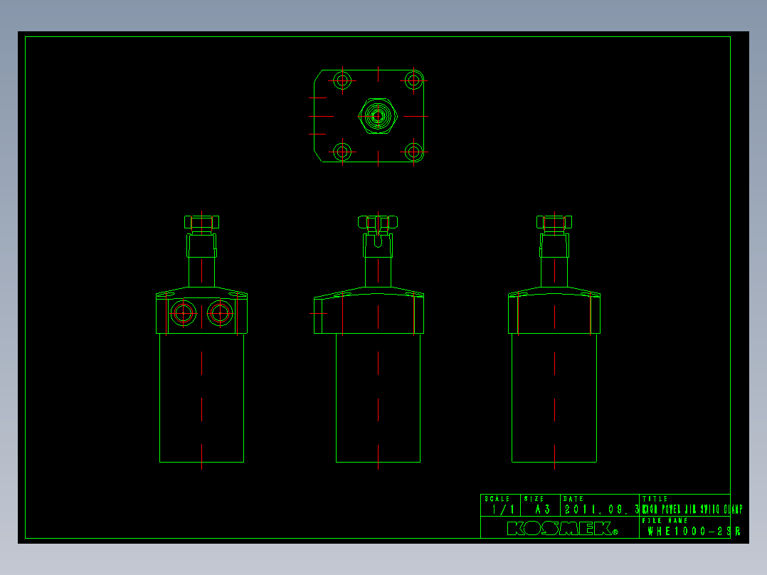 KOSMEKWHE1000-2SR多系列多零件图纸模型多系列多零件图纸模型