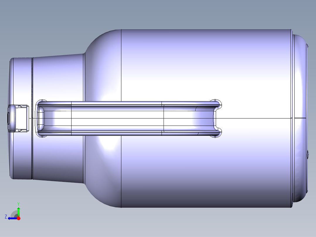 窄口茶壶右视图