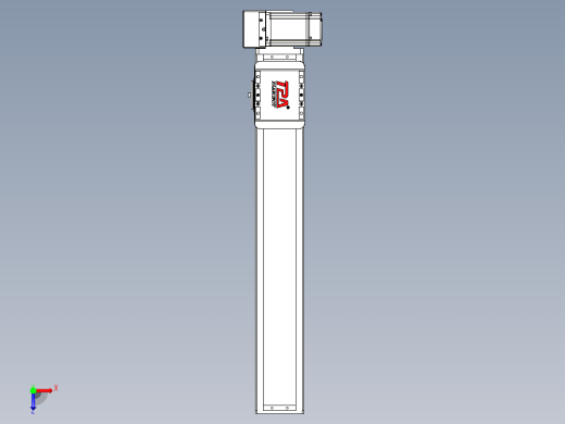 同步带全封闭直线模组TPA-HCB-85D-90-L450-RU-C-P20-N3俯视缩略图