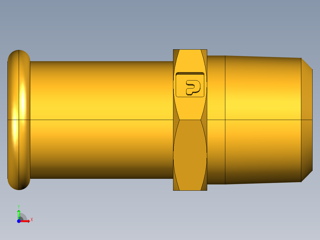倒齿式工业管接头Beaded Hose Barb to male pipe 68HB-10-6前视图