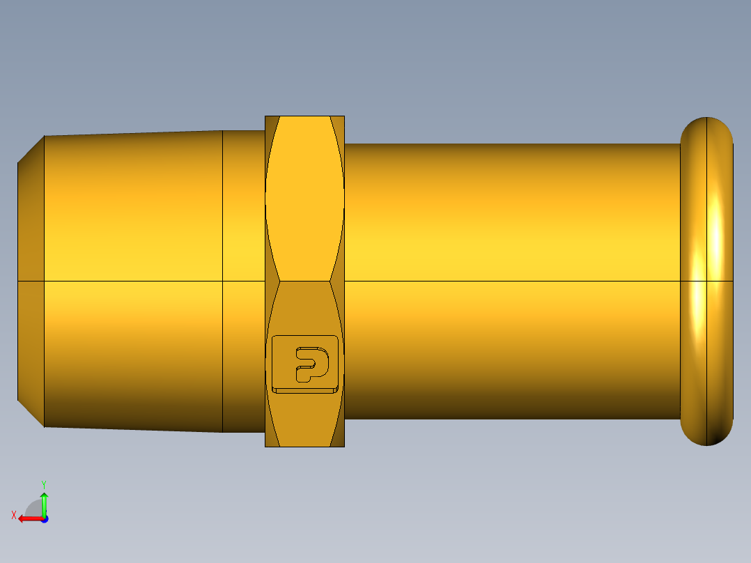 倒齿式工业管接头Beaded Hose Barb to male pipe 68HB-10-6后视图