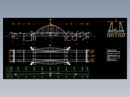 提篮拱桥型布置图