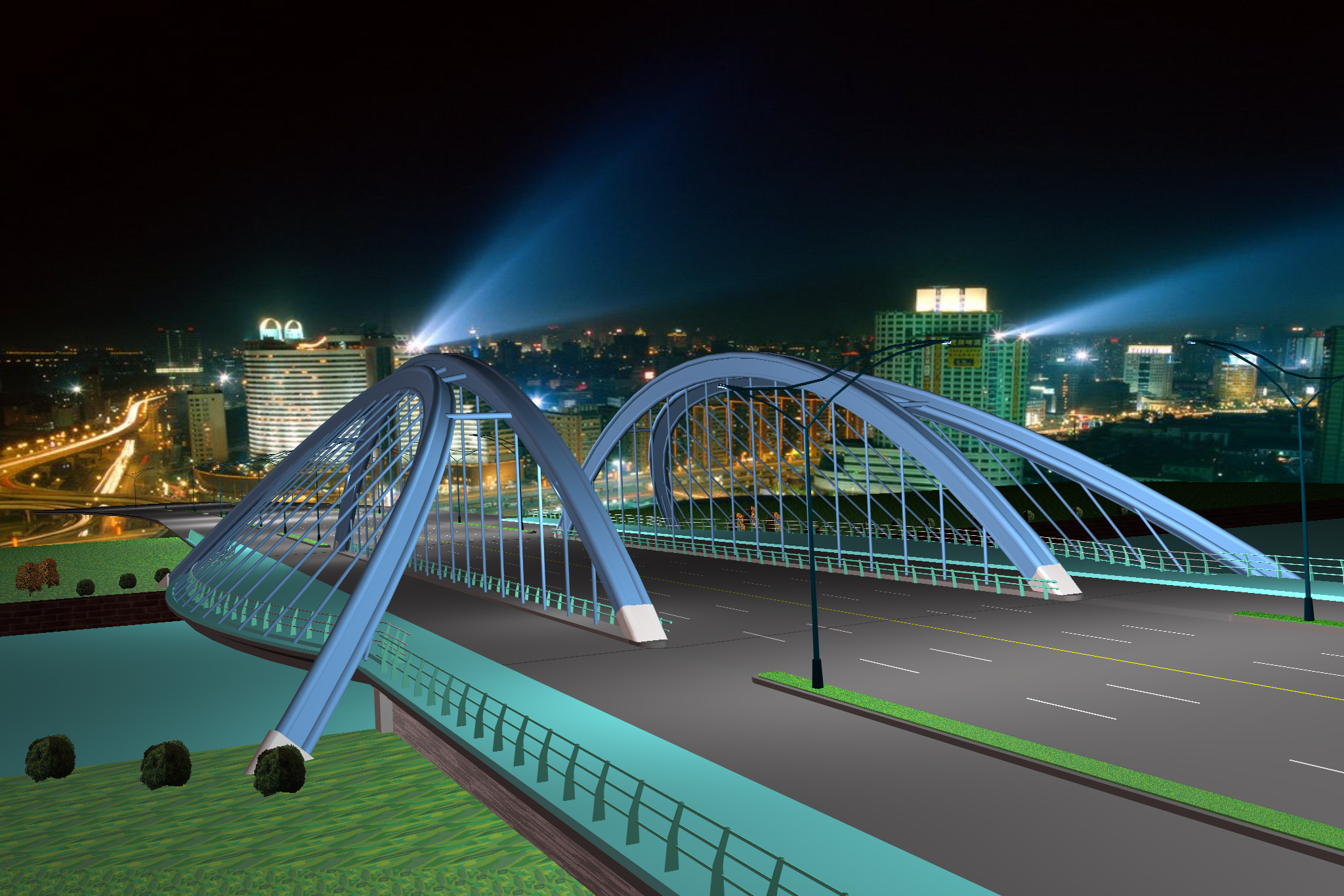 提篮拱桥型布置图