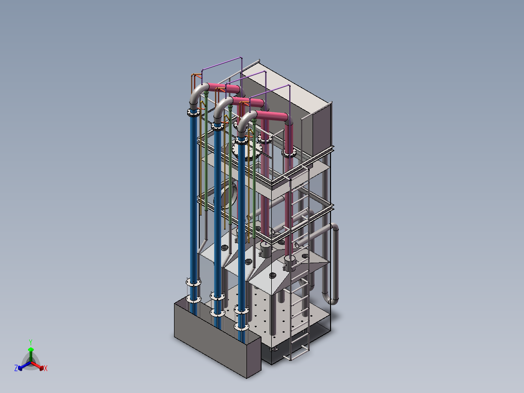 无阀滤池-30Tsw16可编辑正等轴测图