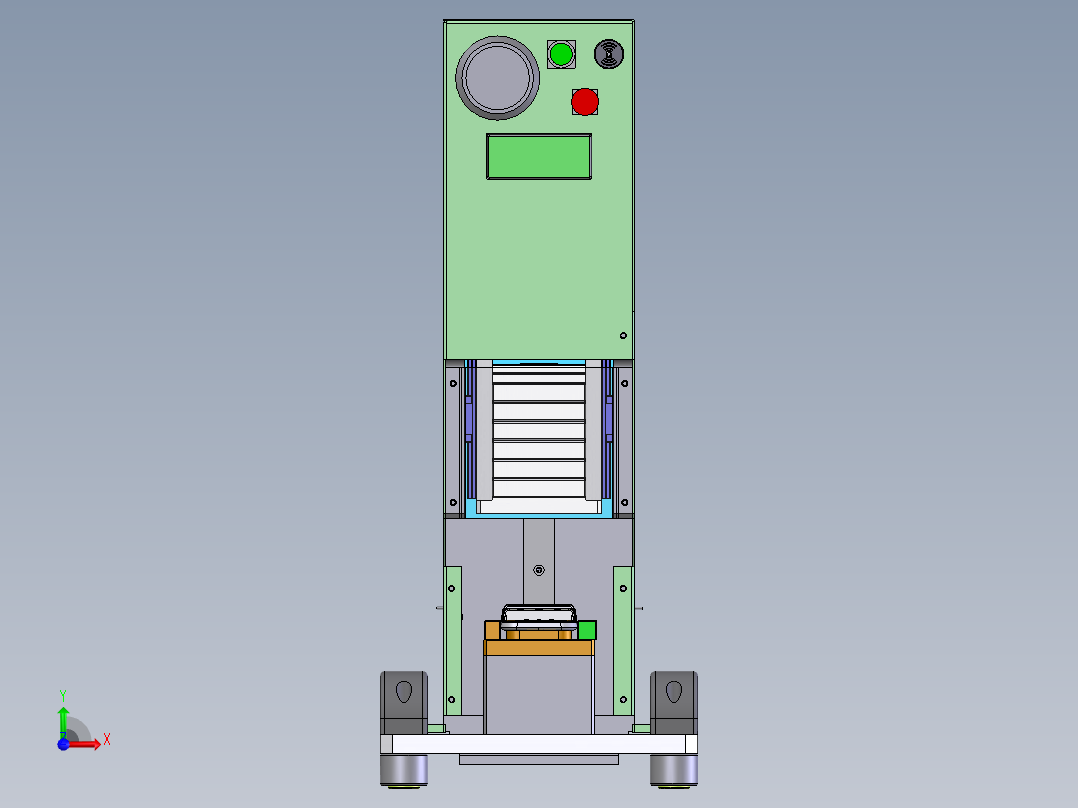 微型压合机（sw07+工程图+bom）前视图
