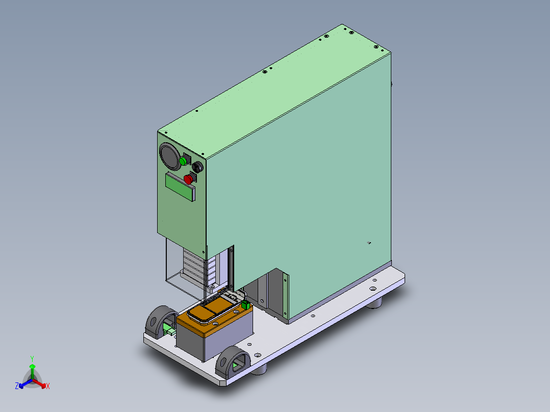 微型压合机（sw07+工程图+bom）正等轴测图