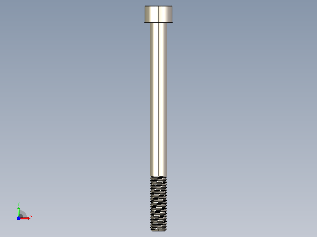 Screw_DIN_912_M10x120_A2.STEP公制内六角螺钉前视图