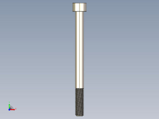 Screw_DIN_912_M10x120_A2.STEP公制内六角螺钉前视缩略图