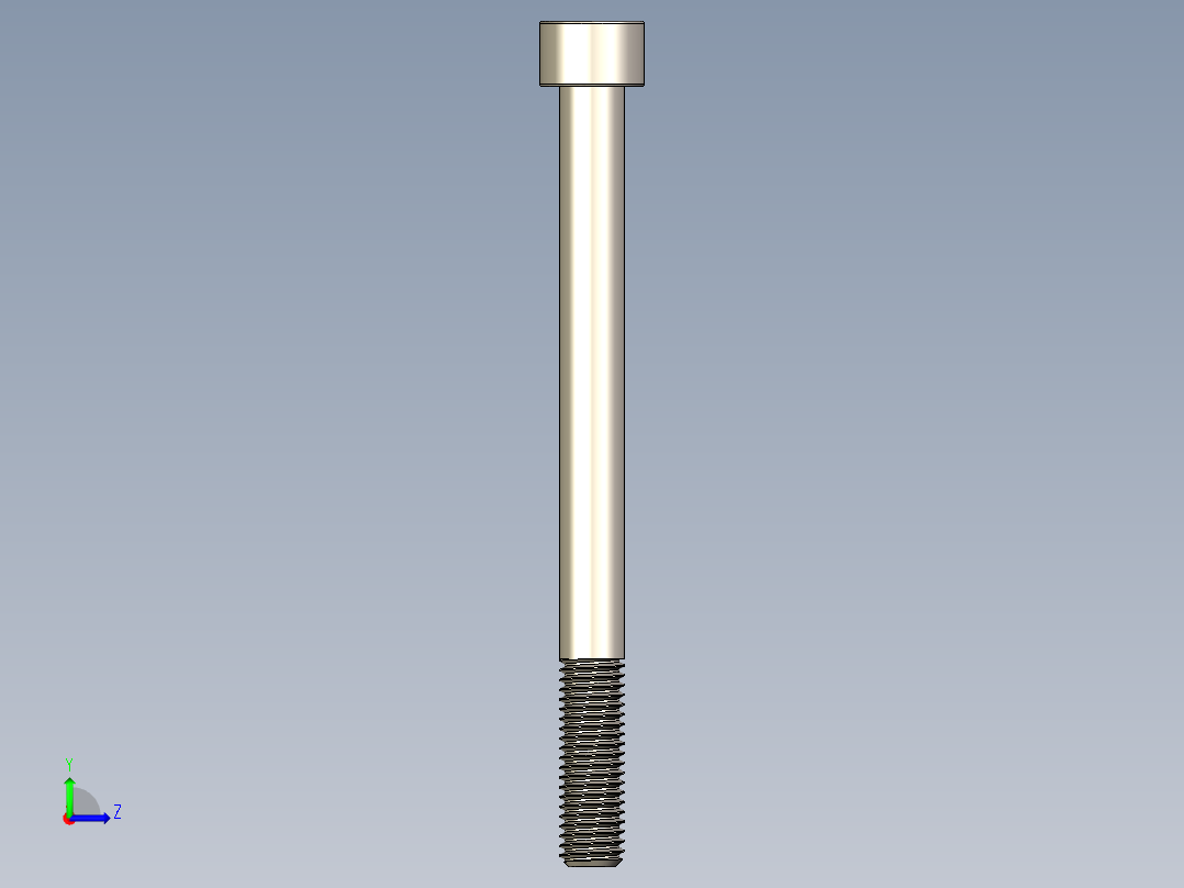 Screw_DIN_912_M10x120_A2.STEP公制内六角螺钉左视图