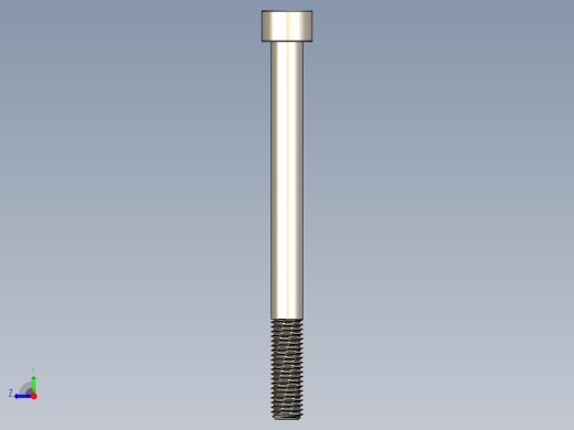 Screw_DIN_912_M10x120_A2.STEP公制内六角螺钉右视缩略图