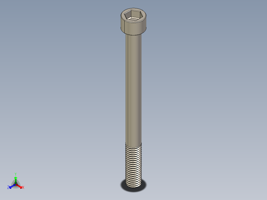 Screw_DIN_912_M10x120_A2.STEP公制内六角螺钉正等轴测图
