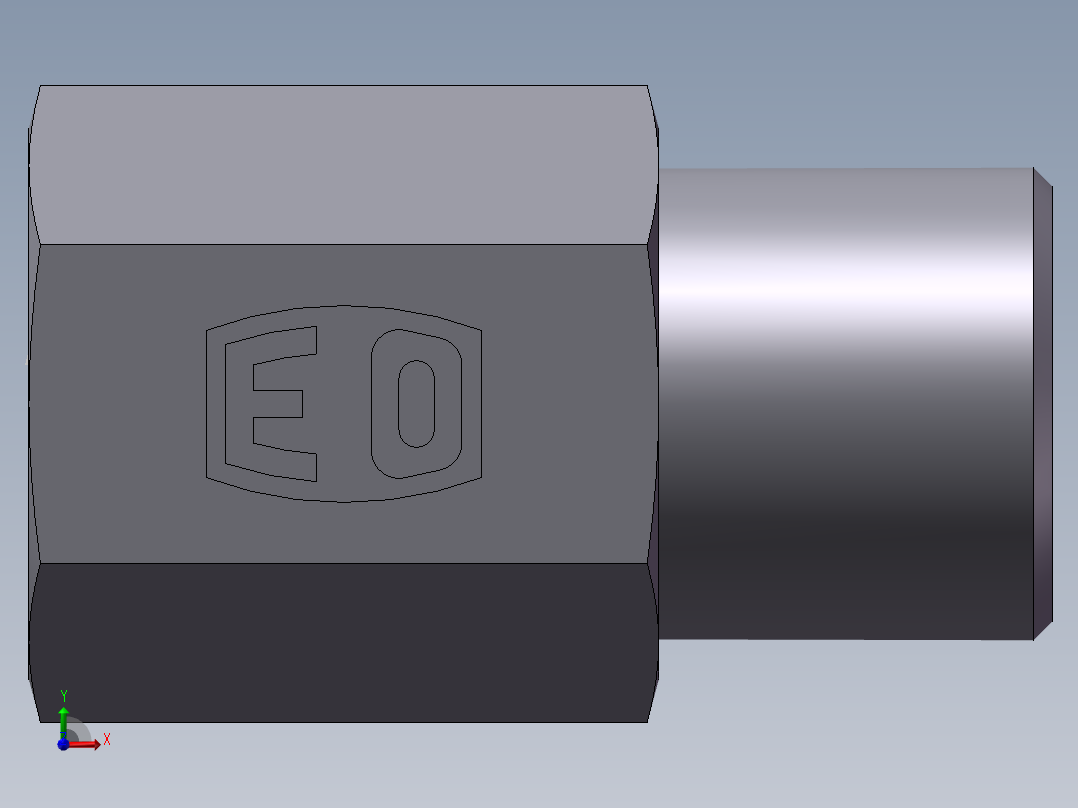 直通内螺纹接头、5CB-12-02前视图