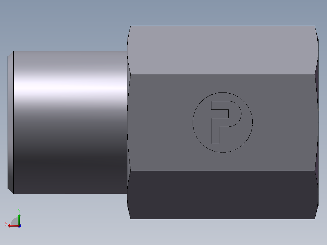 直通内螺纹接头、5CB-12-02后视图