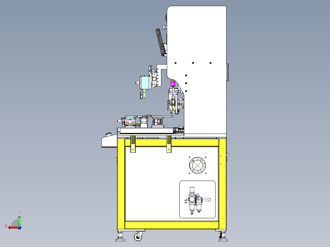 全套热压机贴合机sw20可编辑后视图