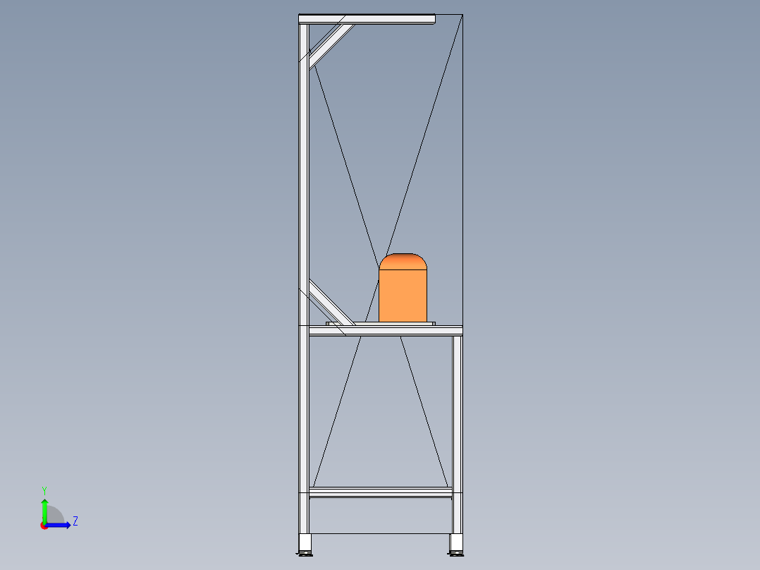 B2004656-单操作工作站左视图