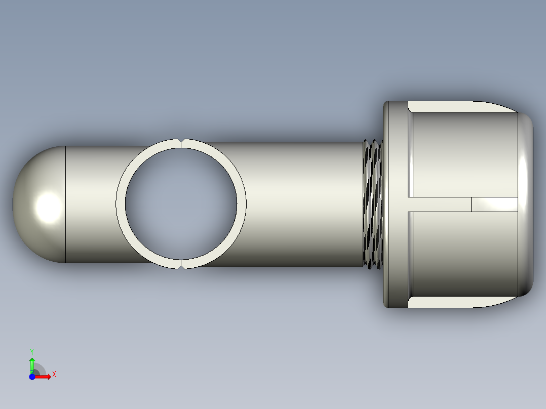 B3004340-1.25英寸分叉三通堵头前视图