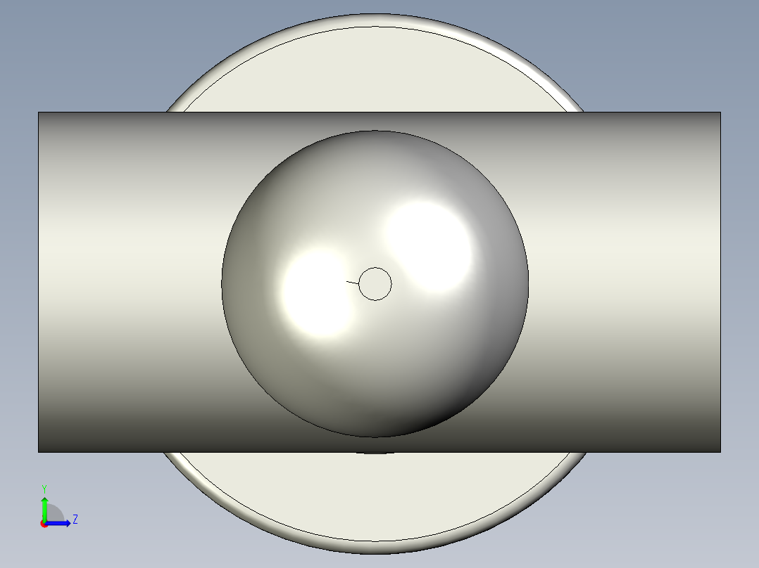 B3004340-1.25英寸分叉三通堵头左视图
