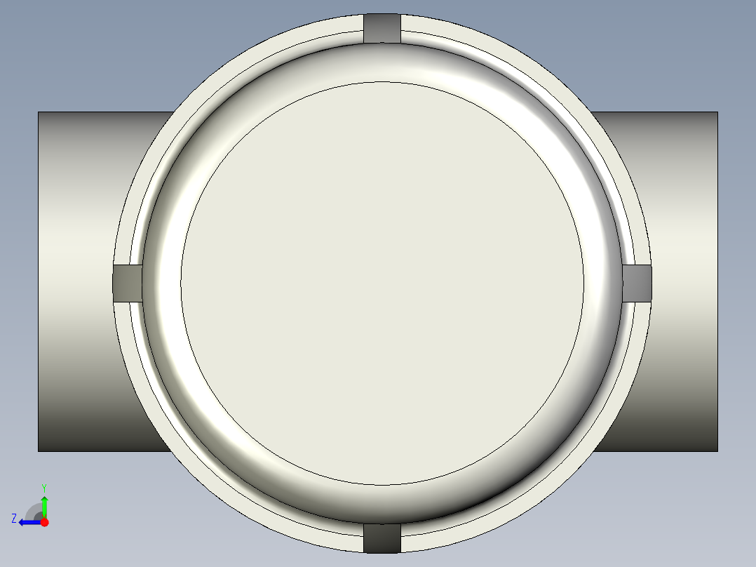 B3004340-1.25英寸分叉三通堵头右视图