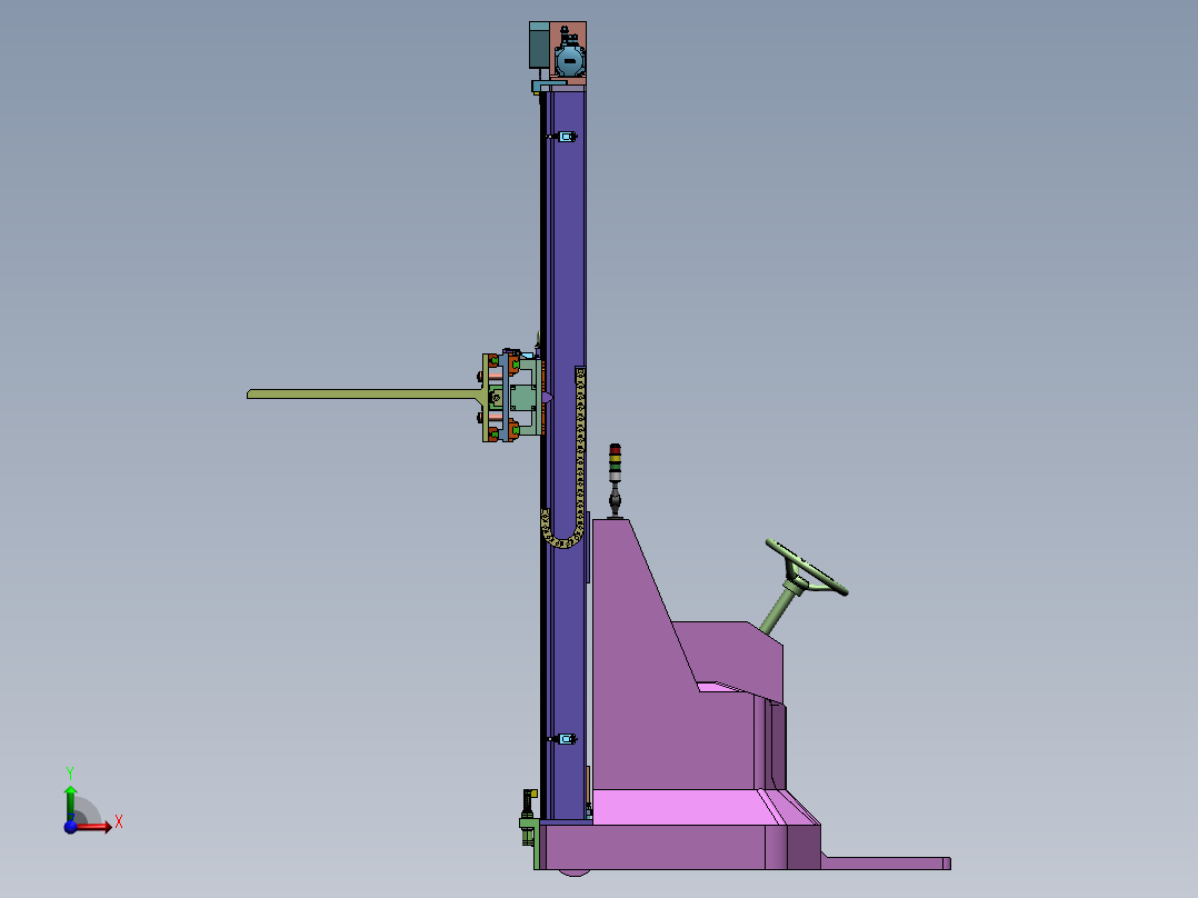 电动调节叉车前视图
