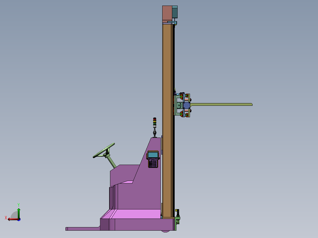 电动调节叉车后视图