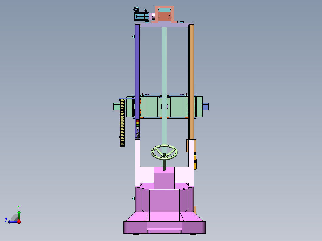 电动调节叉车右视图