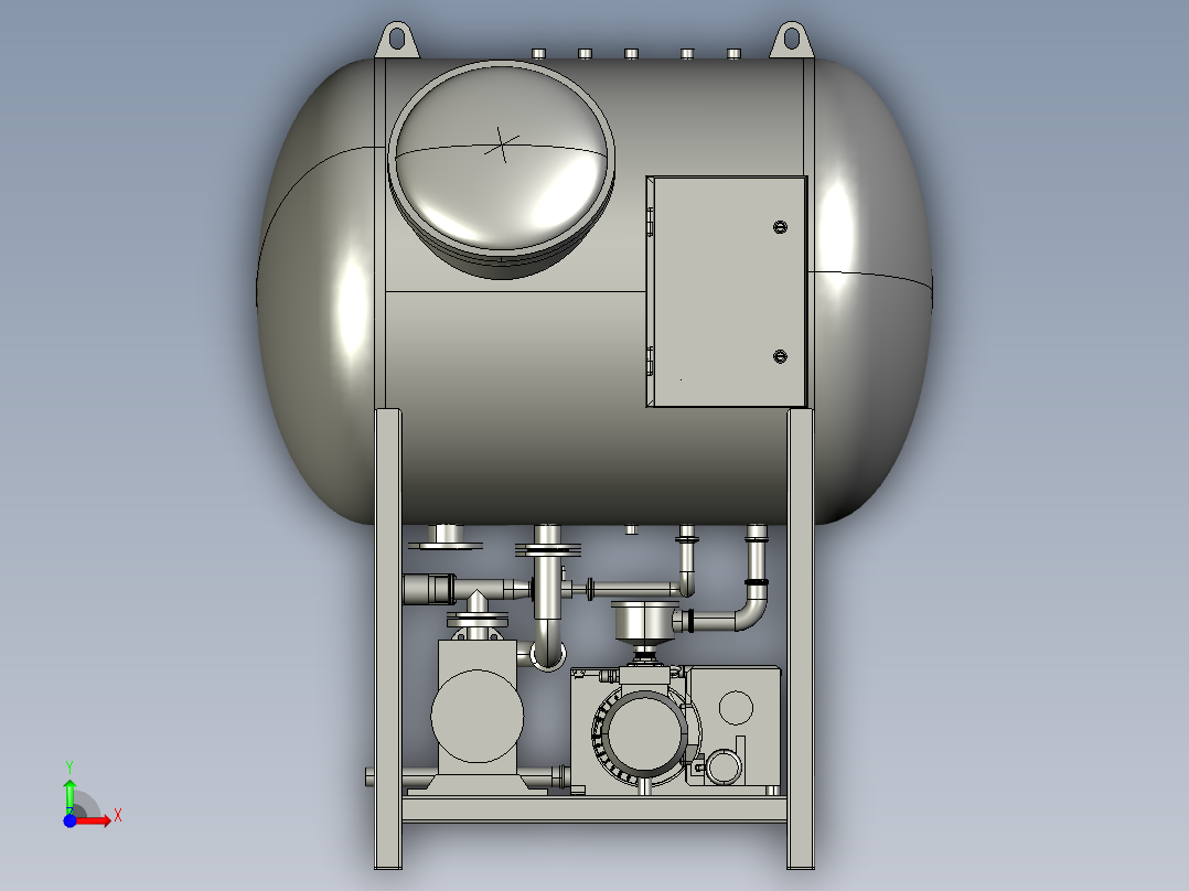 真空收集系统前视图