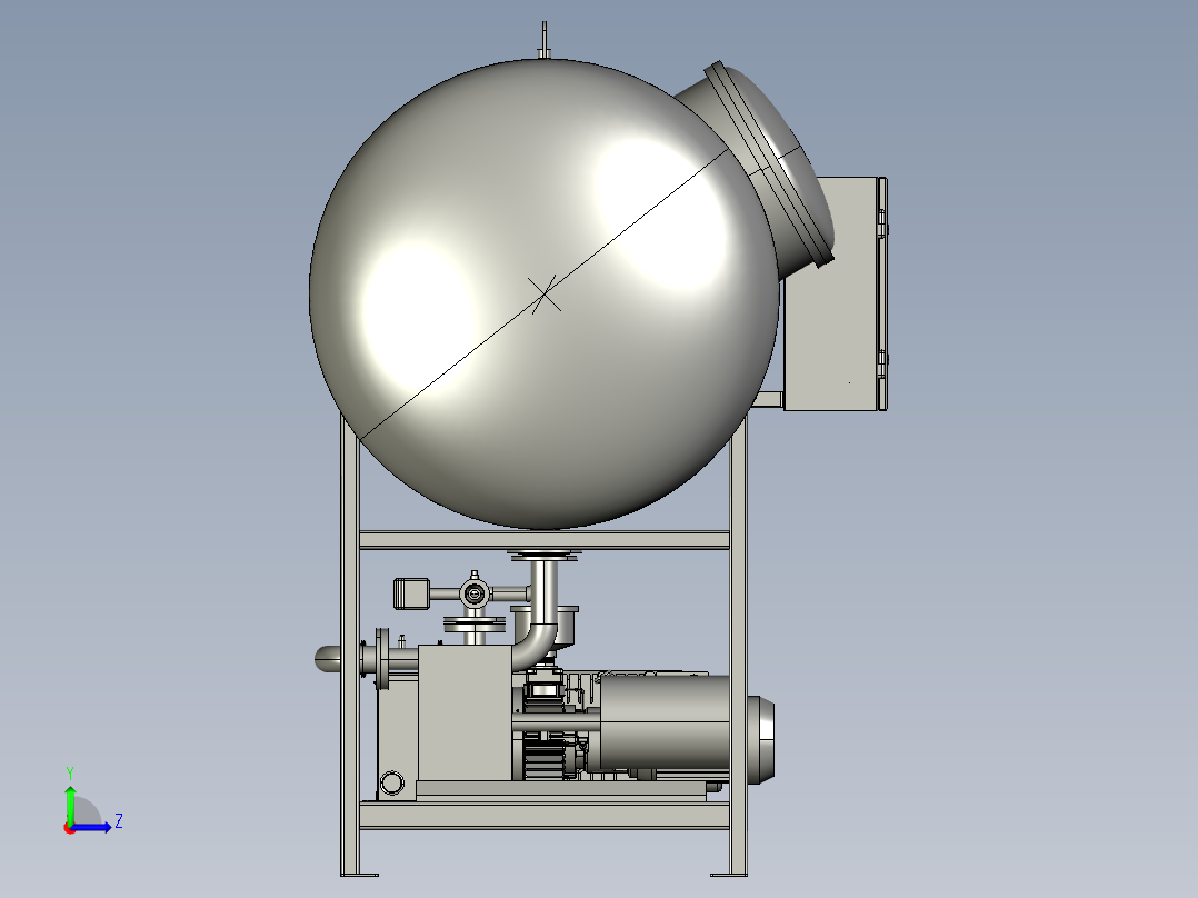 真空收集系统左视图