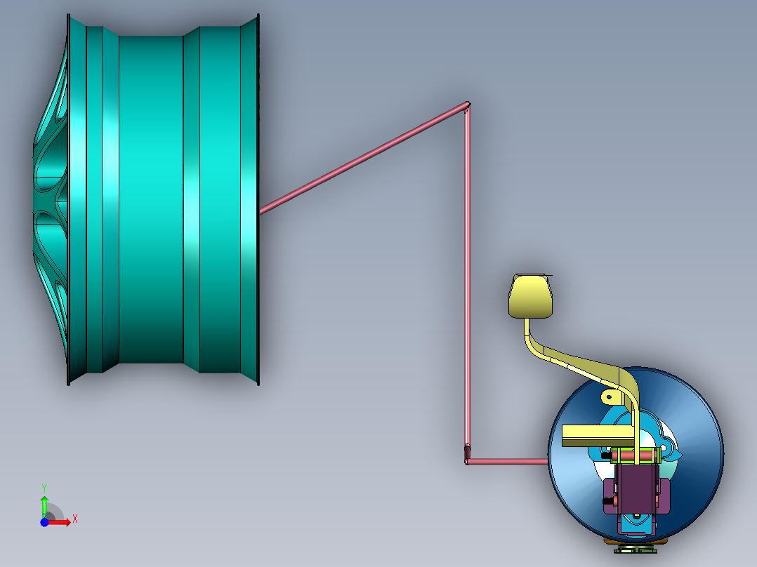 电子机械制动系统前视图