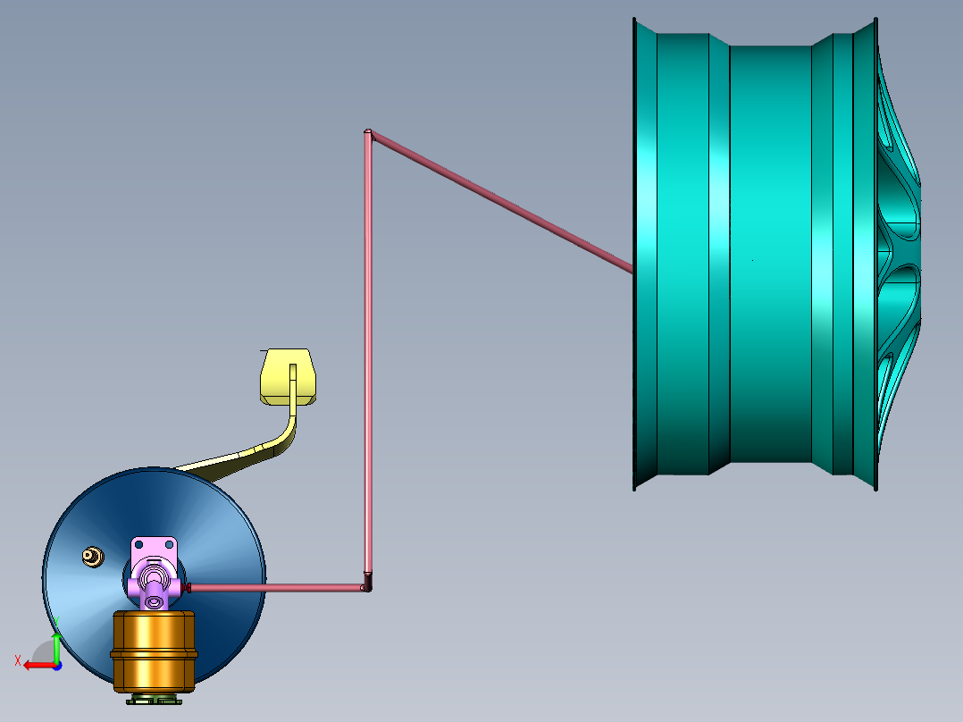 电子机械制动系统后视图