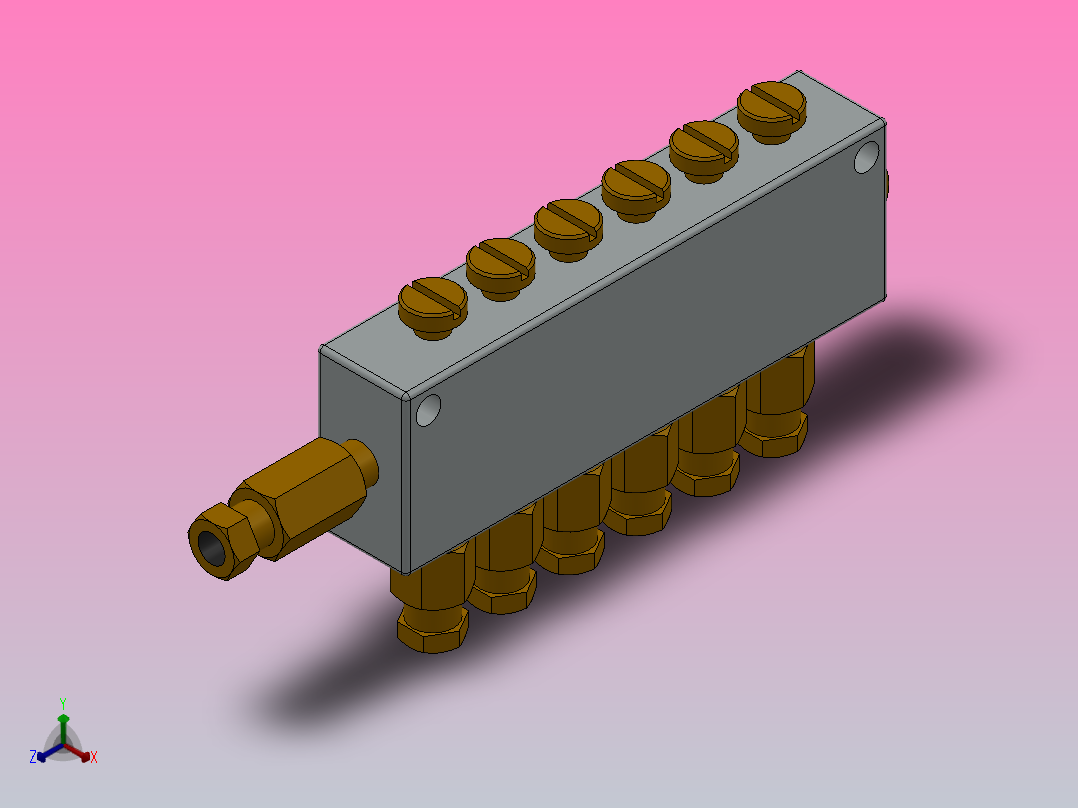 B型油量调整分配器[B-6 6 6]正等轴测图