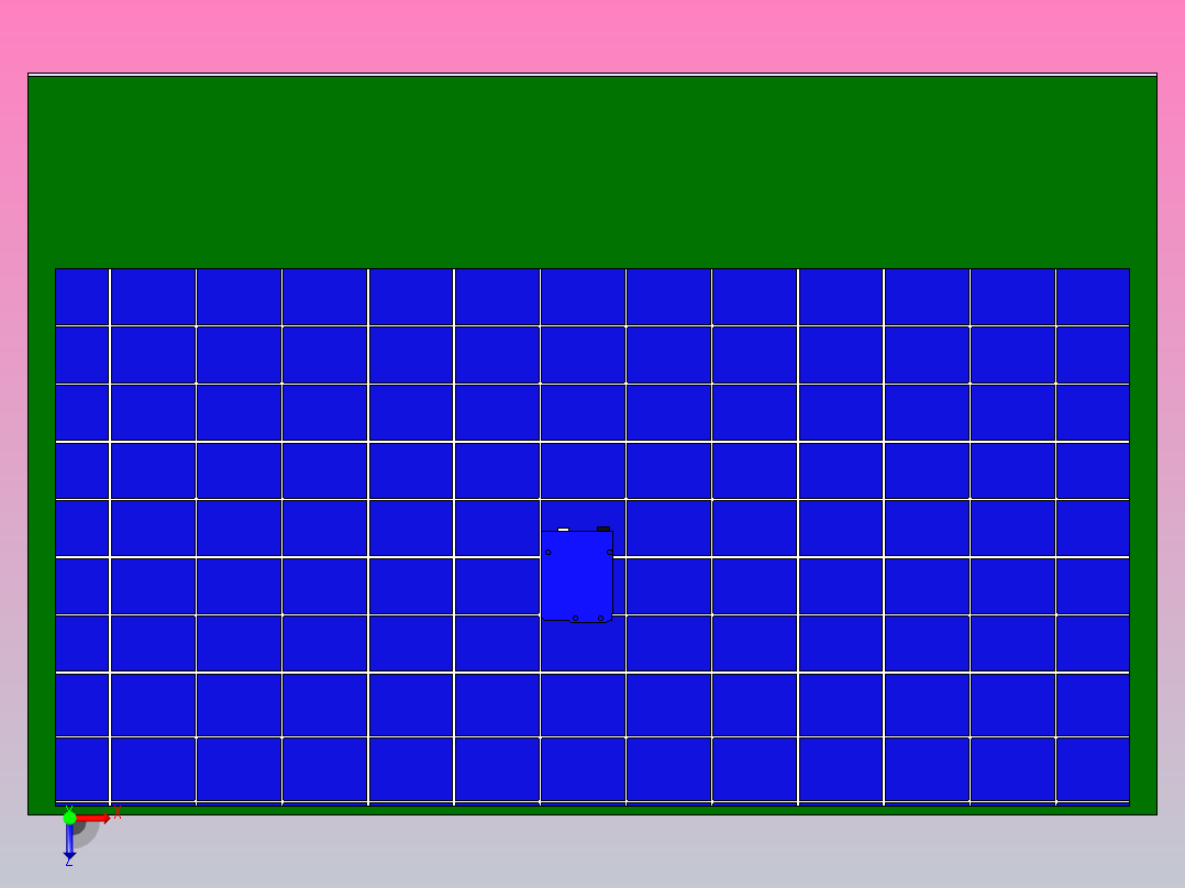太阳能电池板清洁机器人俯视图