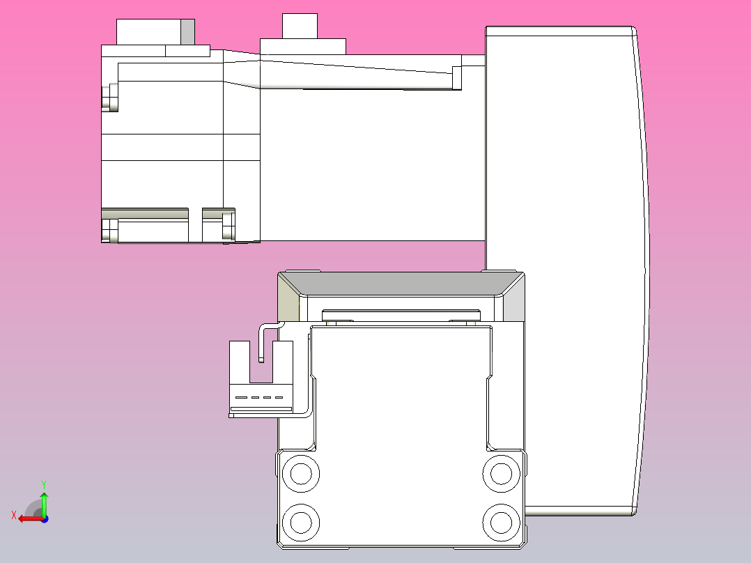 皮带直线轴双滑块型TPA-GCBS-50-P42-L475-LU-M10-N3后视图