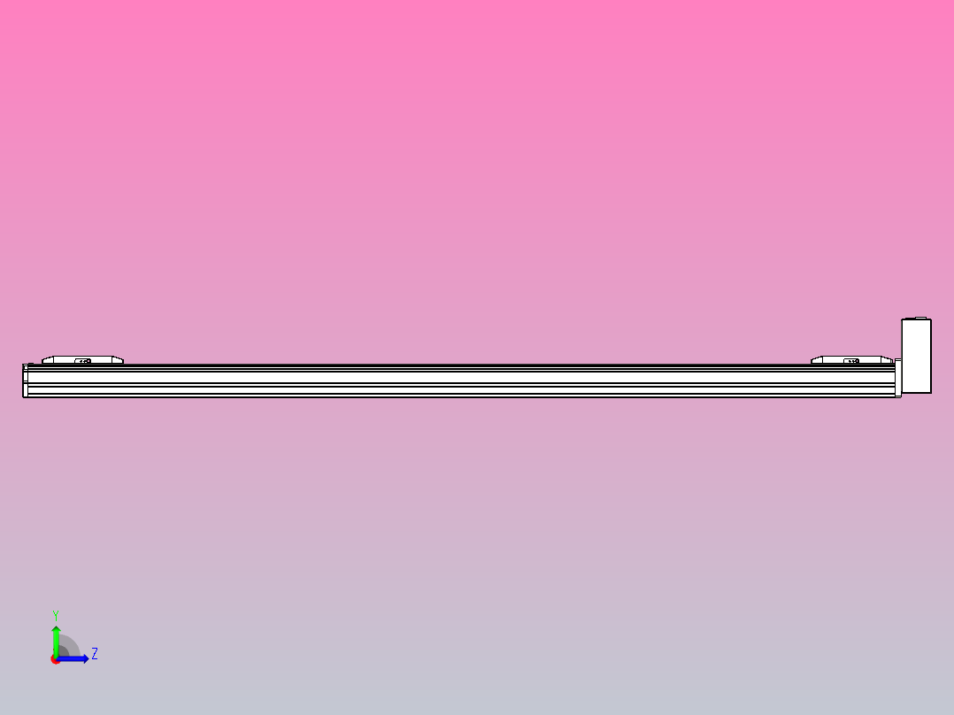 皮带直线轴双滑块型TPA-GCBS-50-P42-L475-LU-M10-N3左视图