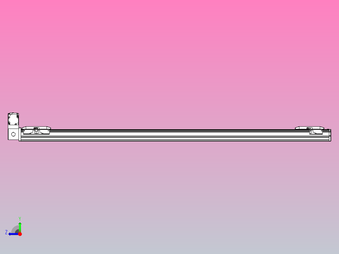 皮带直线轴双滑块型TPA-GCBS-50-P42-L475-LU-M10-N3右视图