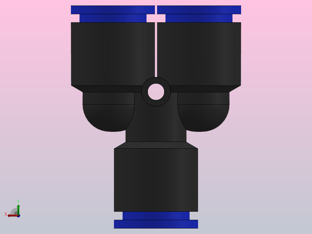 气动快速接头12mmY-Fitting后视图