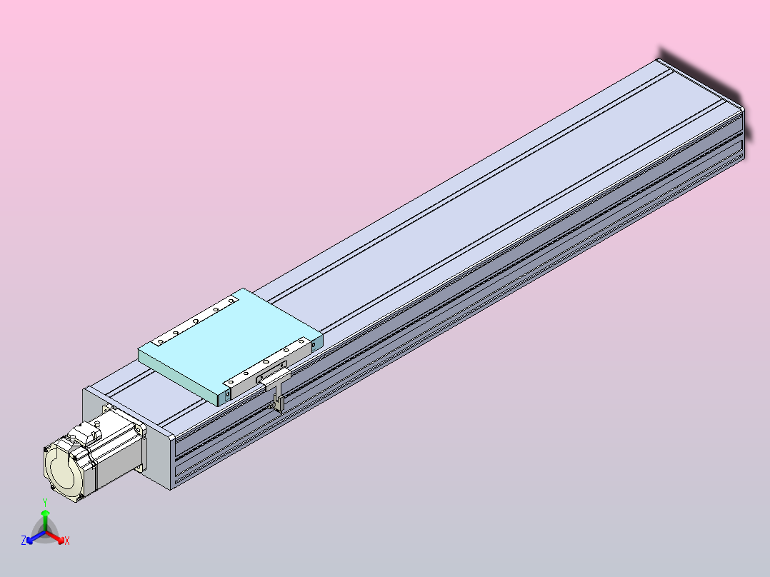 滚珠丝杠直线轴带导轨全封闭TPA-HCR-175D-2510C-L800-M-Y-P75-N3主视图
