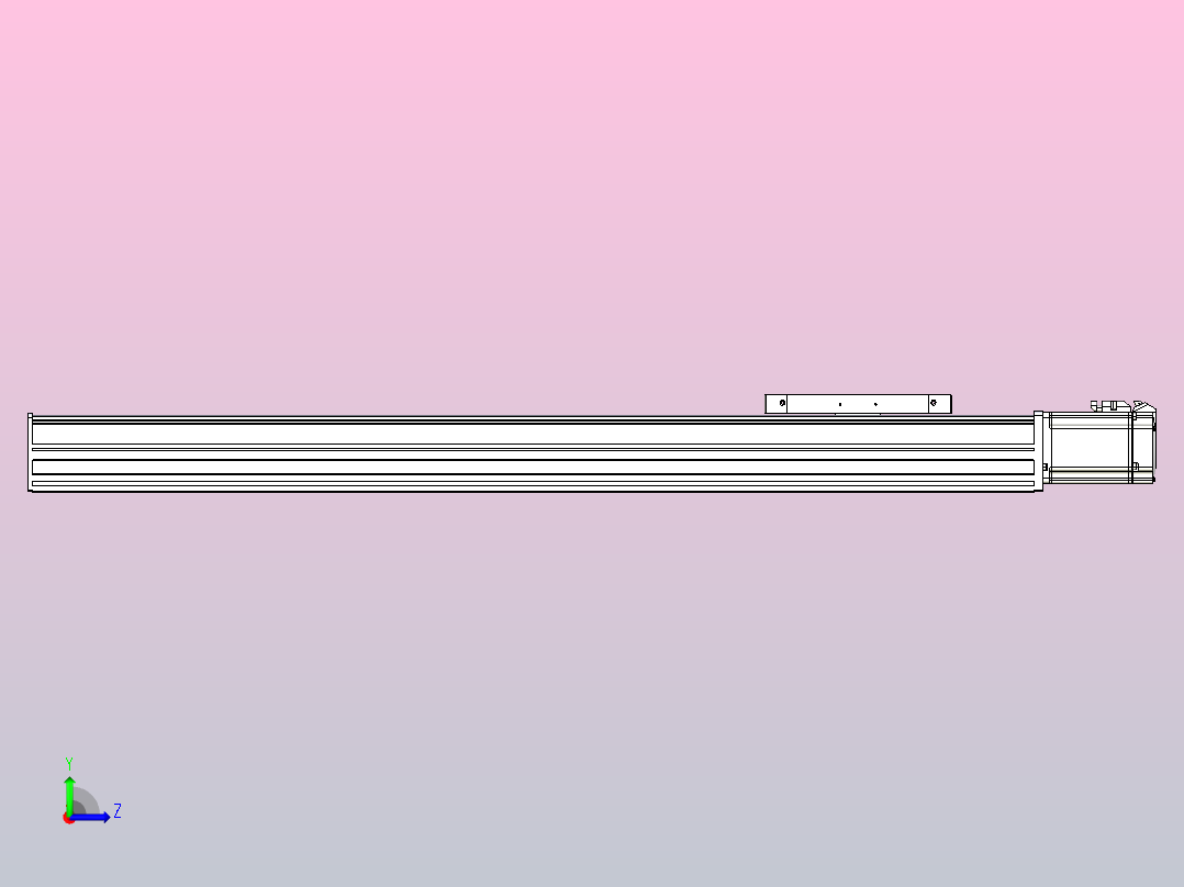 滚珠丝杠直线轴带导轨全封闭TPA-HCR-175D-2510C-L800-M-Y-P75-N3左视图