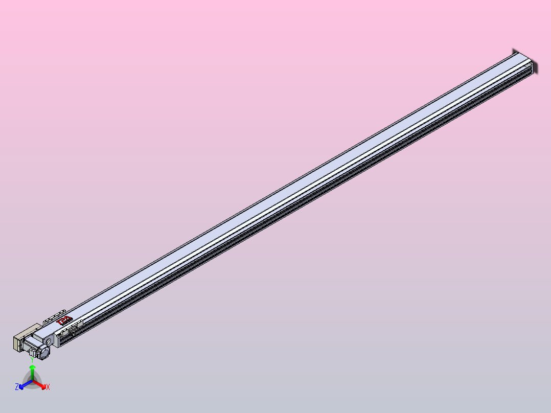 皮带直线轴半封闭可选导轨TPA-HNB-120D-110-L2750-ML-Y-P40-N3主视图
