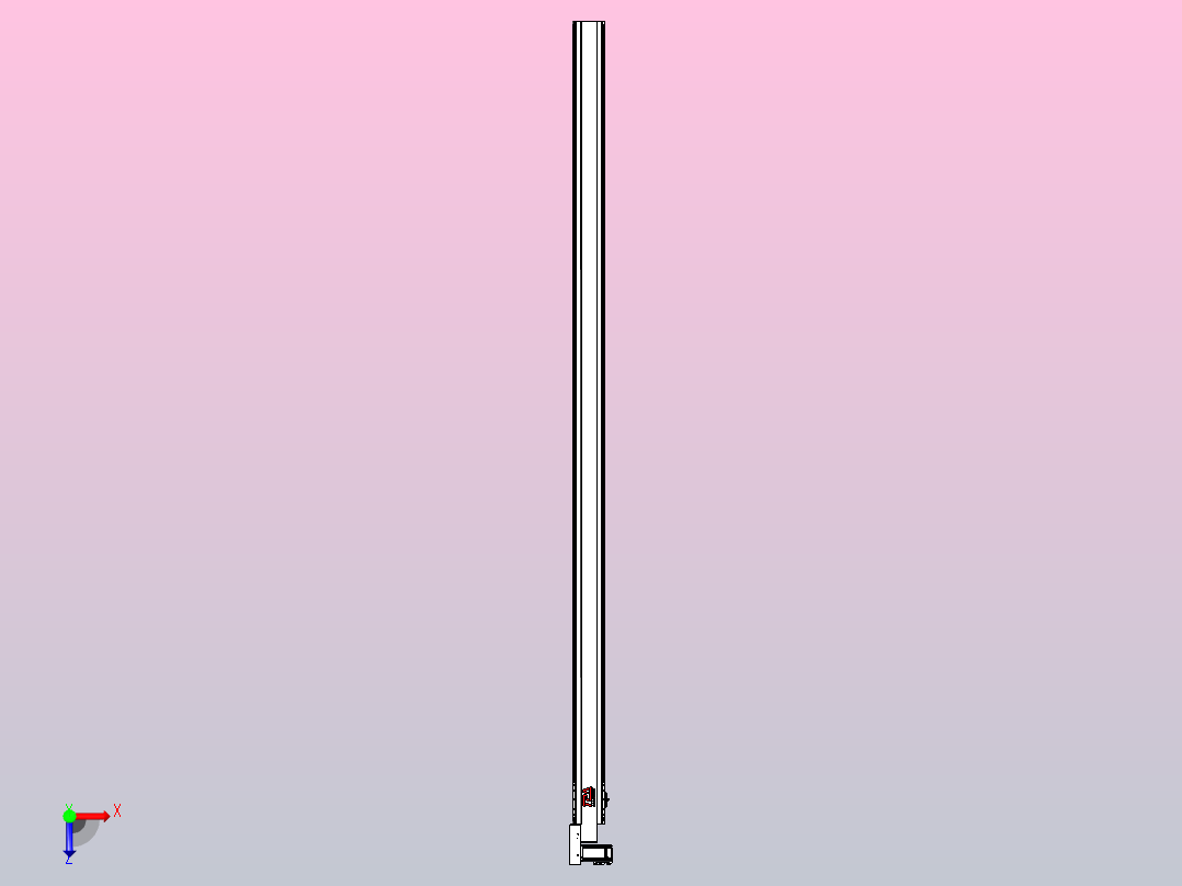 皮带直线轴半封闭可选导轨TPA-HNB-120D-110-L2750-ML-Y-P40-N3俯视图