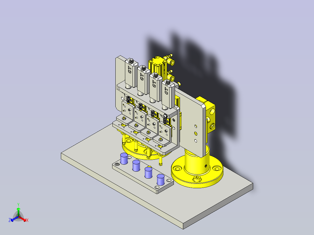 一种产品高度测定3D图纸主视图