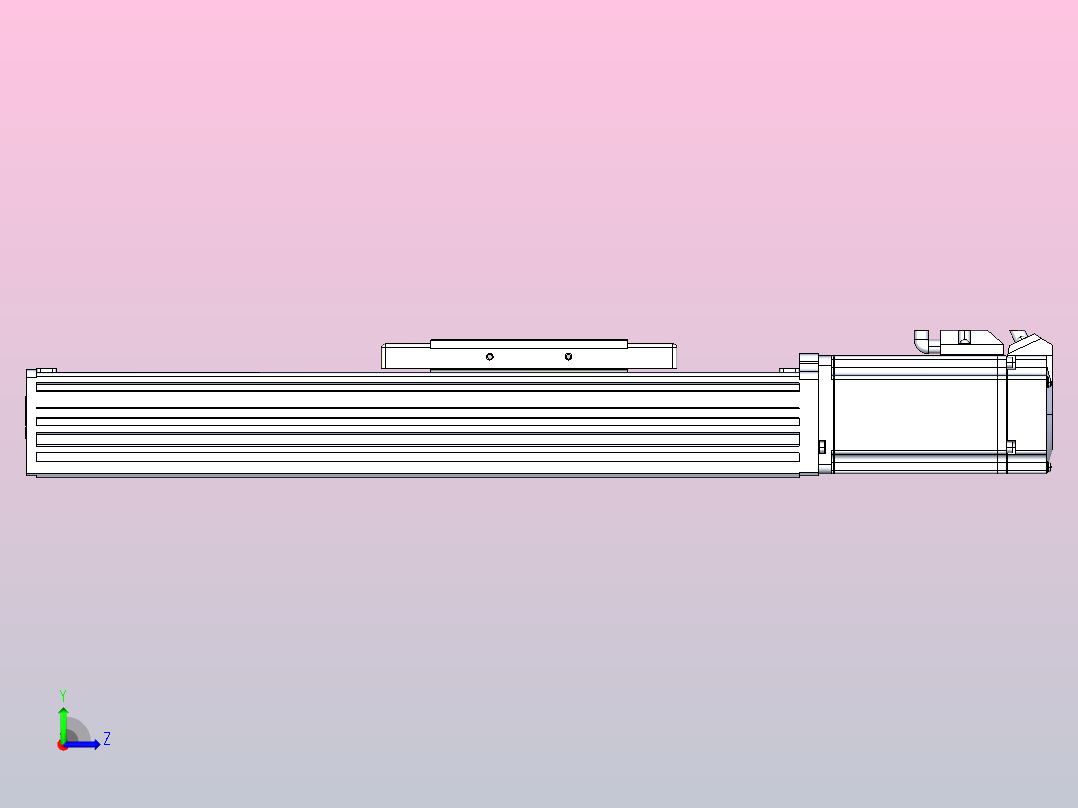 滚珠丝杠直线轴带导轨全封闭TPA-HCR-110D-1610C-L150-M-C-P40-N3左视图