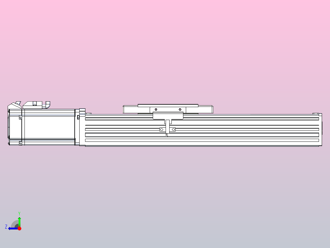滚珠丝杠直线轴带导轨全封闭TPA-HCR-110D-1610C-L150-M-C-P40-N3右视图