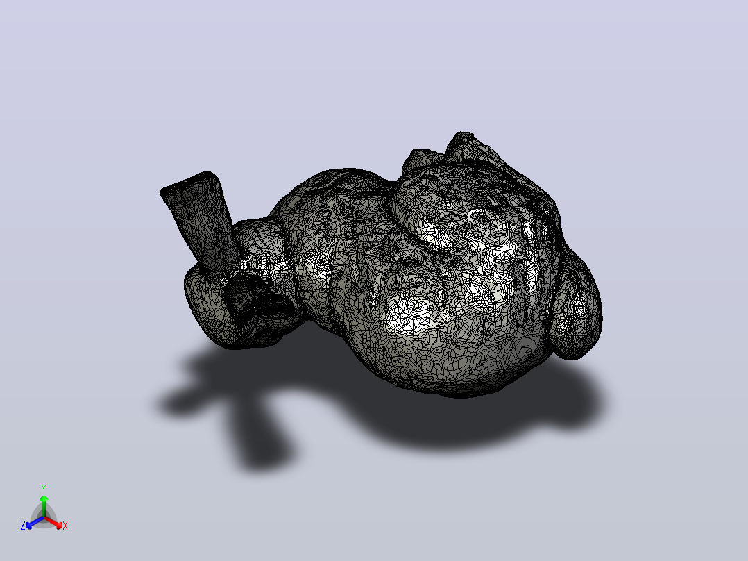 FLATFOOT_StanfordBunny_jmil_HIGH_RES_Smoothed.stl主视图