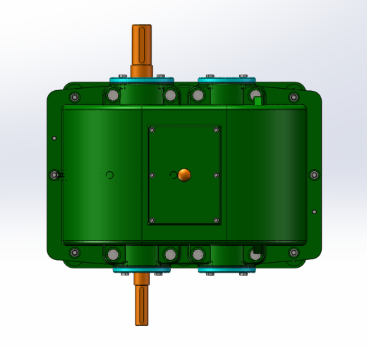 二级同轴减速器设计（SW+CAD）缩略图