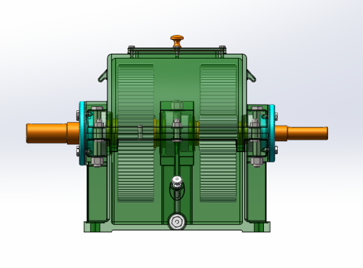 二级同轴减速器设计（SW+CAD）缩略图