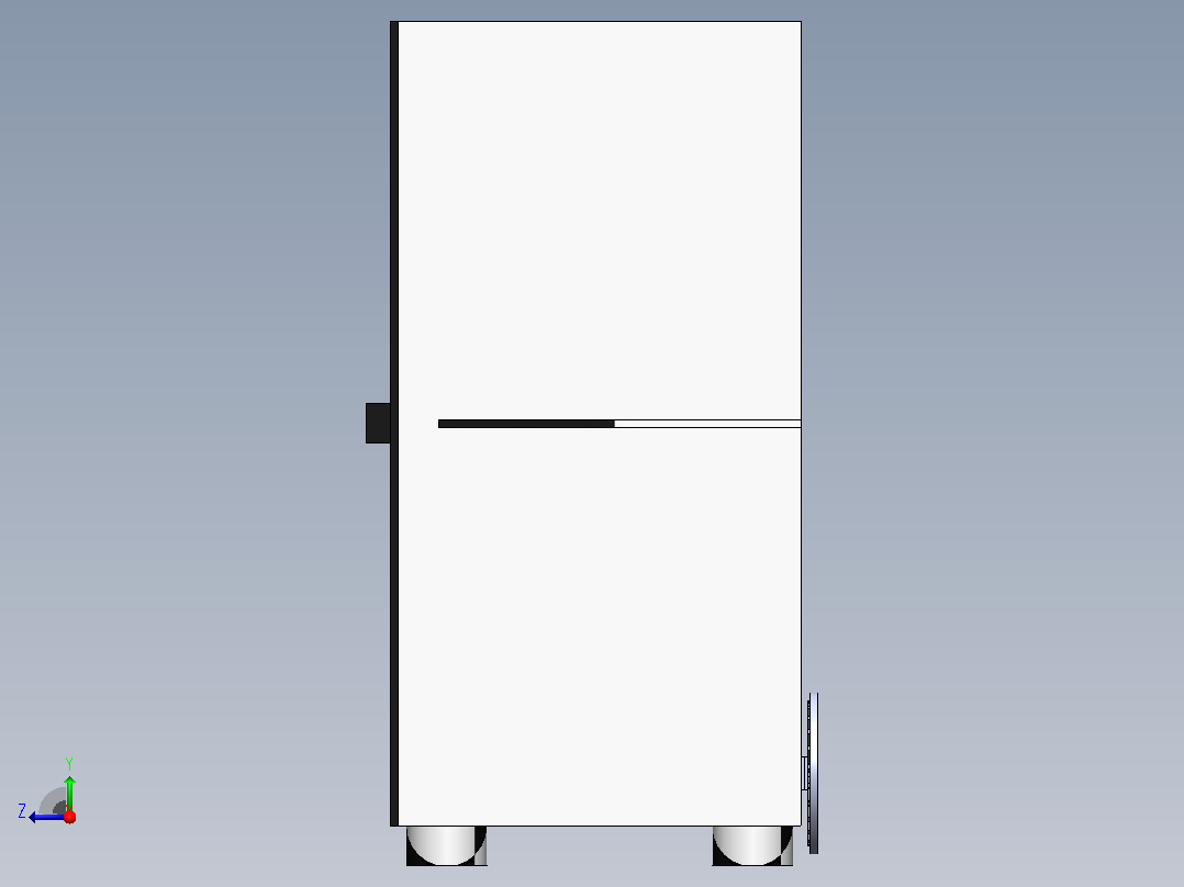 迷你冰箱右视图