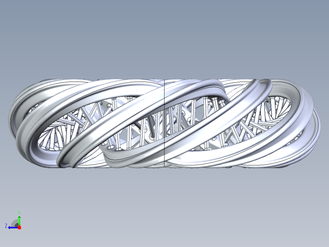 DNA莫比乌斯环——3D模型右视图